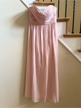Revelry Strapless Rose Blush Maxi Gown